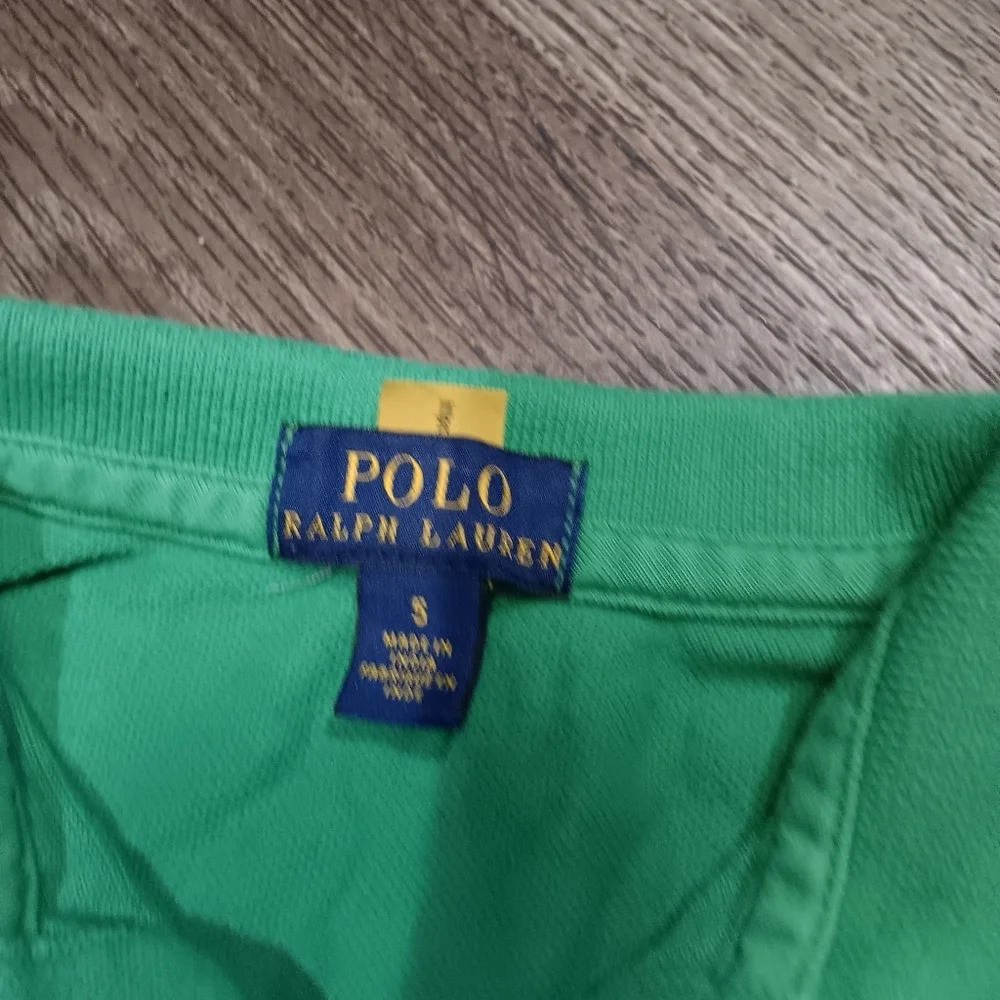 Ralph Lauren Green Polo with Blue Pony and Sleeve Accent - Kids